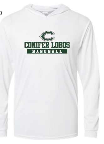 White Long-Sleeve Hooded Tee merchandise photo